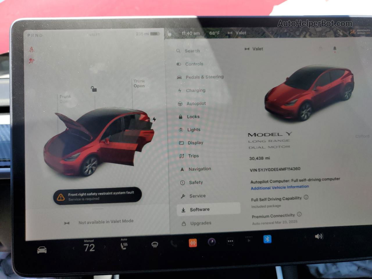 2021 Tesla Model Y  Red vin: 5YJYGDEE4MF114360