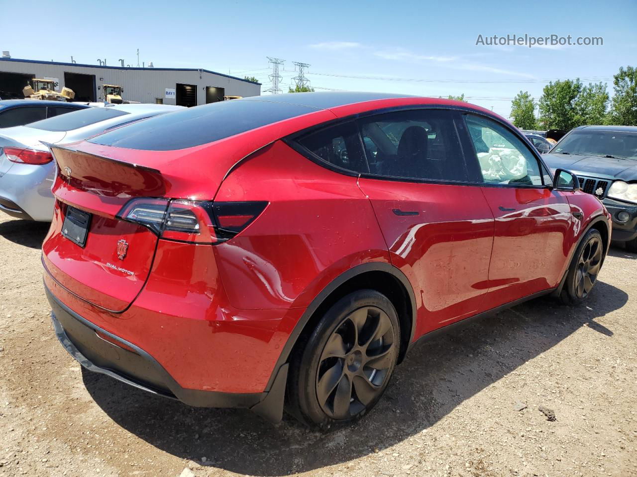 2021 Tesla Model Y  Red vin: 5YJYGDEE4MF114360