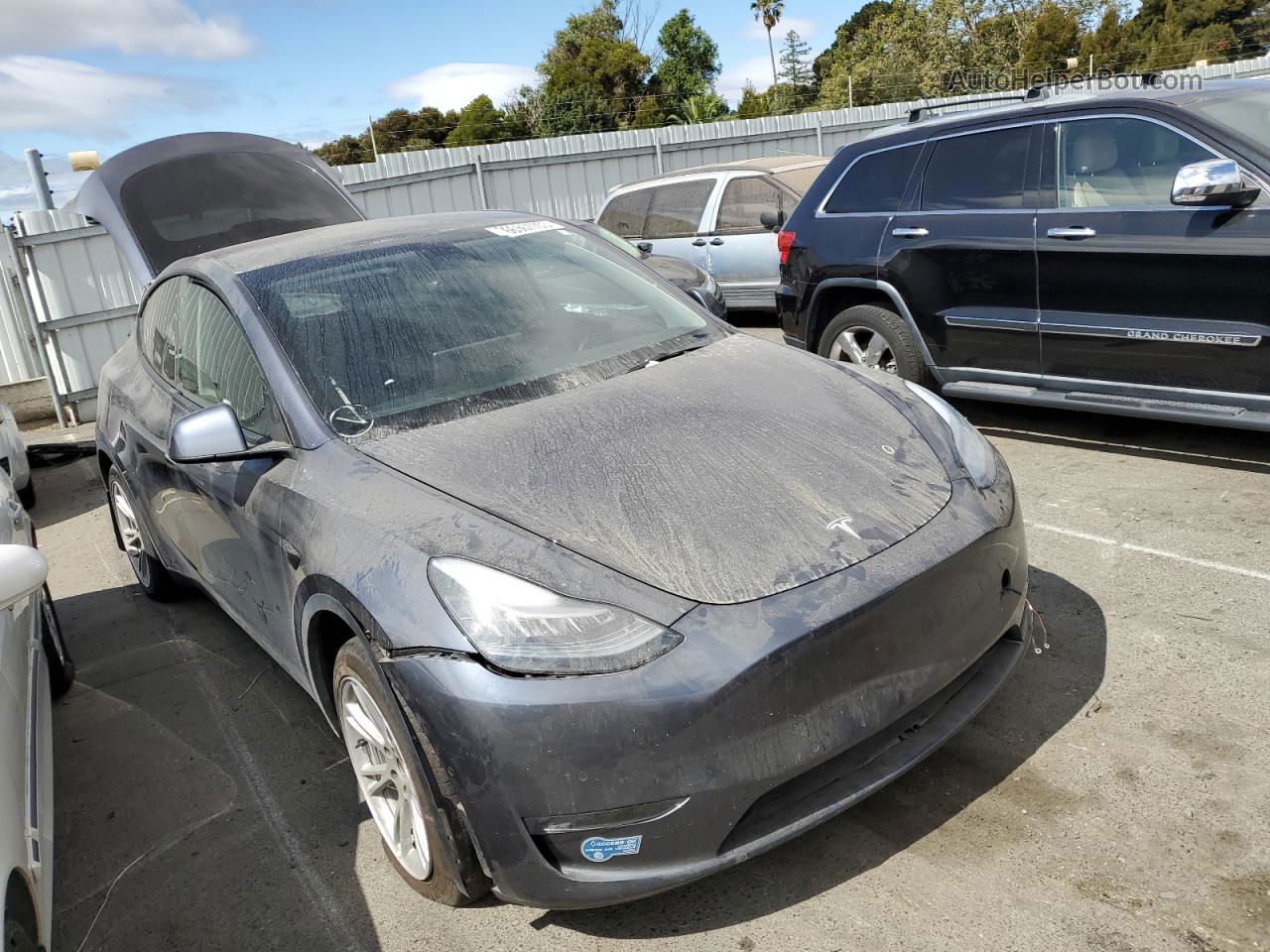 2021 Tesla Model Y  Silver vin: 5YJYGDEE4MF160559