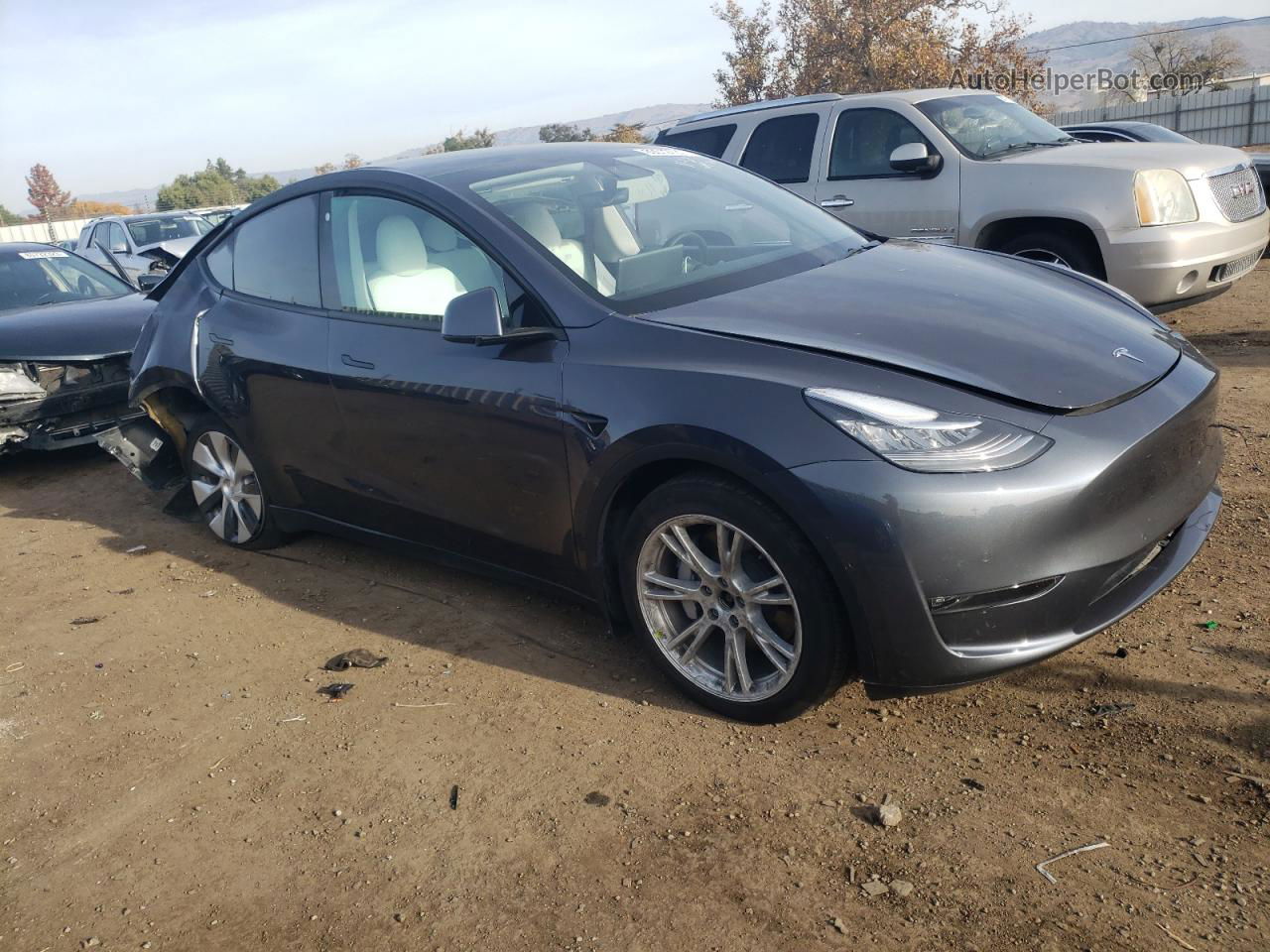 2021 Tesla Model Y  Charcoal vin: 5YJYGDEE4MF269829