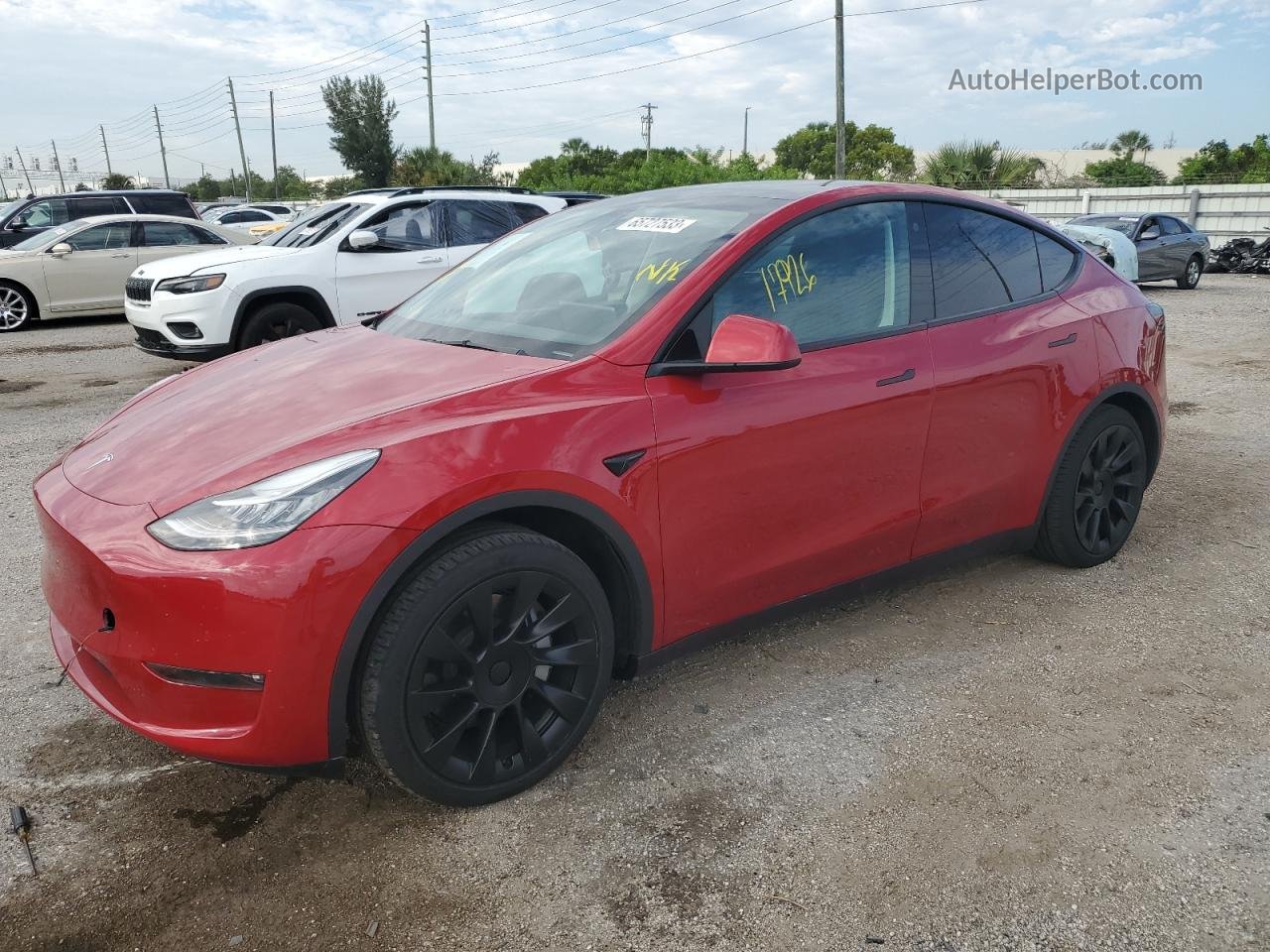 2021 Tesla Model Y  Красный vin: 5YJYGDEE4MF280524
