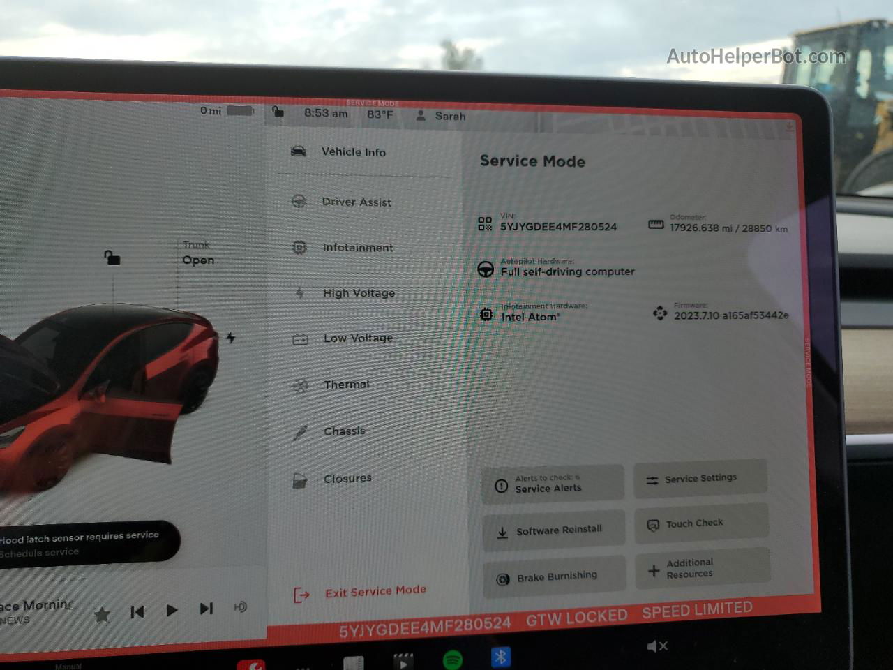 2021 Tesla Model Y  Red vin: 5YJYGDEE4MF280524