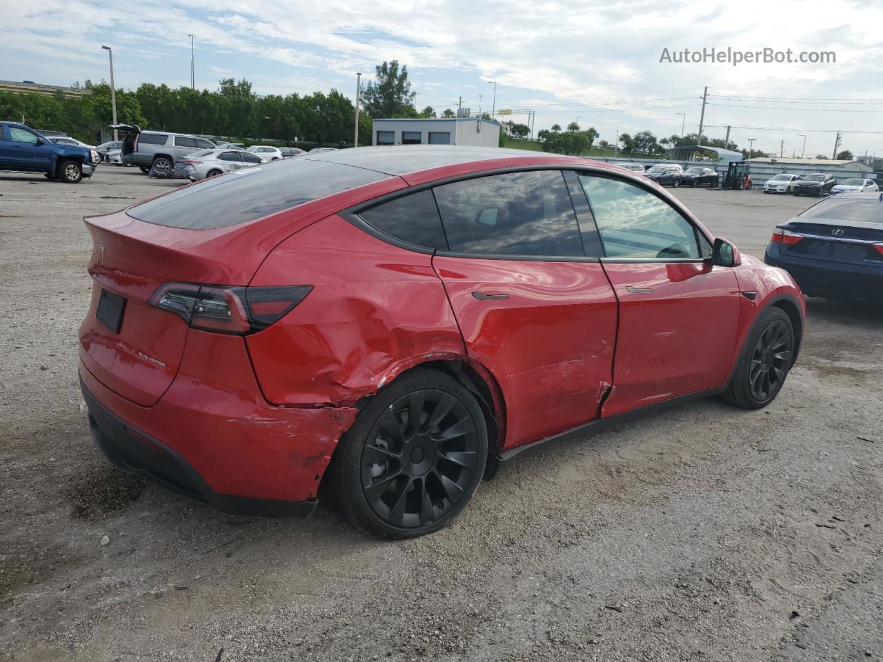 2021 Tesla Model Y  Red vin: 5YJYGDEE4MF280524