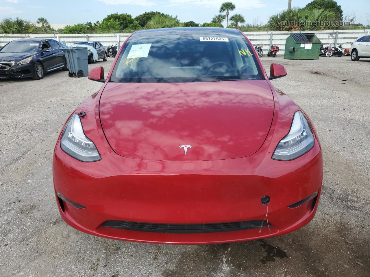 2021 Tesla Model Y  Красный vin: 5YJYGDEE4MF280524