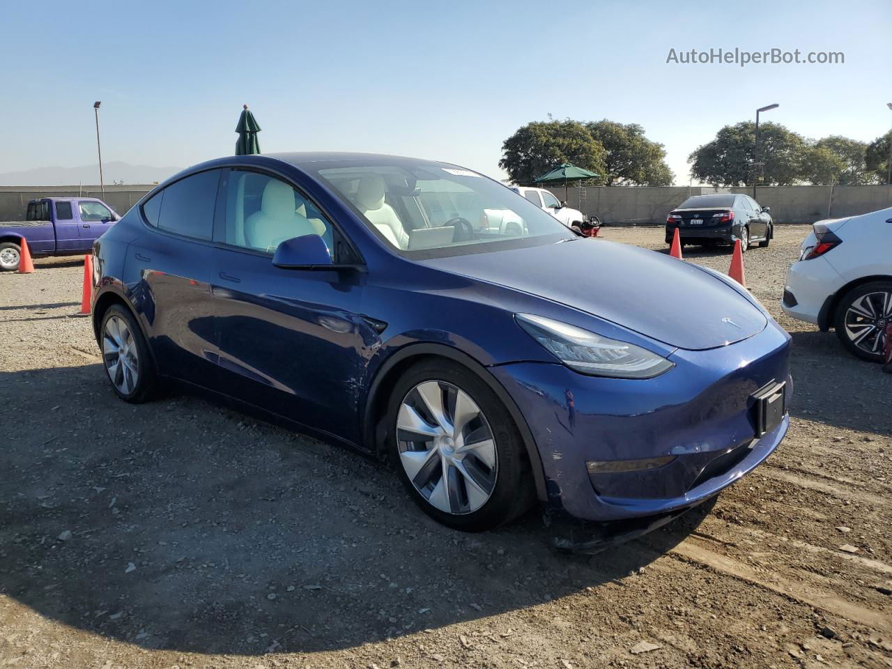 2021 Tesla Model Y  Синий vin: 5YJYGDEE4MF294956