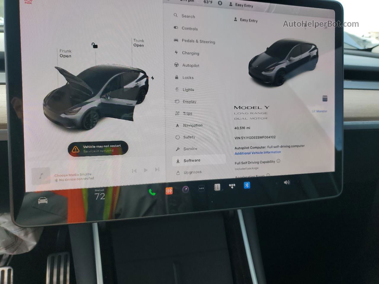 2021 Tesla Model Y  Серый vin: 5YJYGDEE5MF064102