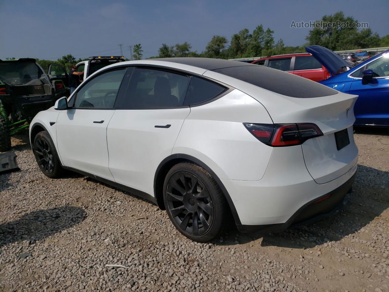 2020 Tesla Model Y  White vin: 5YJYGDEE6LF048330