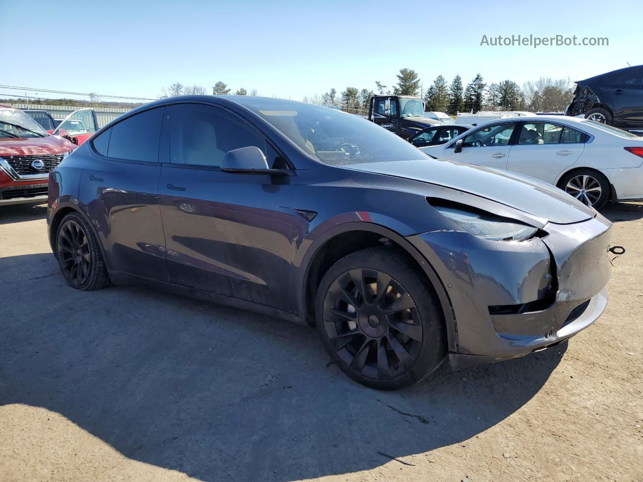 2020 Tesla Model Y  Gray vin: 5YJYGDEE6LF049140