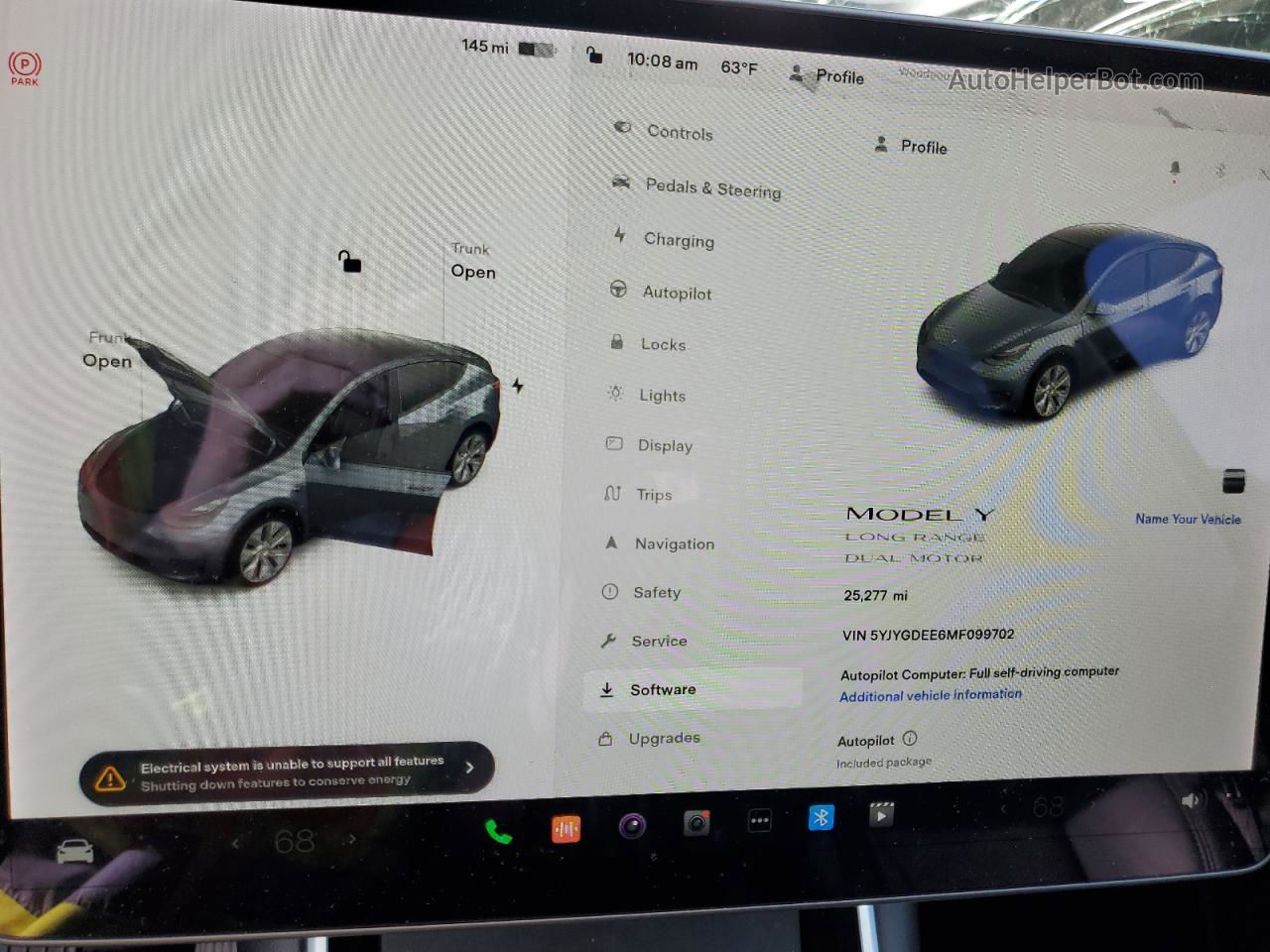 2021 Tesla Model Y  Серый vin: 5YJYGDEE6MF099702