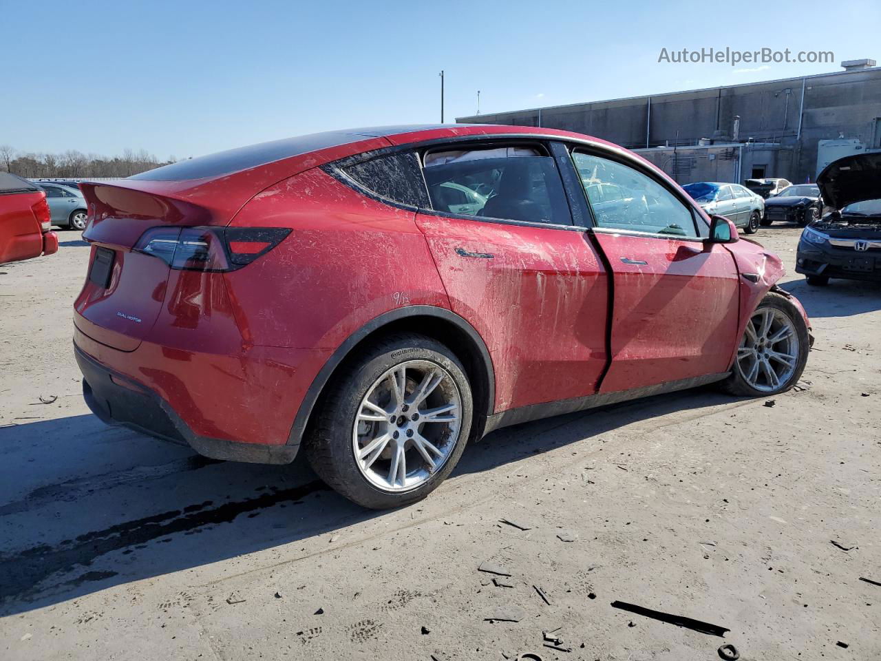 2021 Tesla Model Y  Red vin: 5YJYGDEE6MF151782