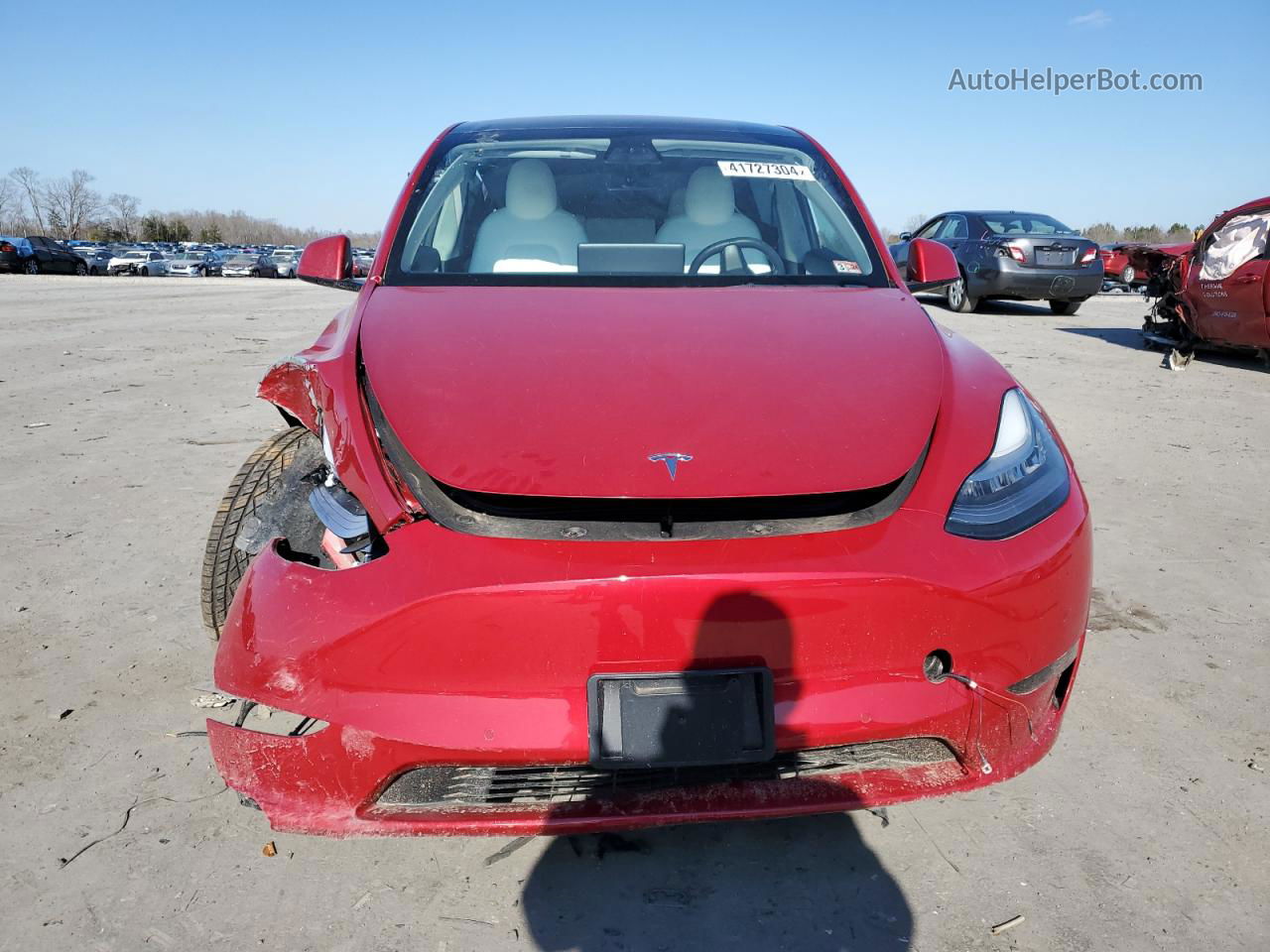 2021 Tesla Model Y  Red vin: 5YJYGDEE6MF151782