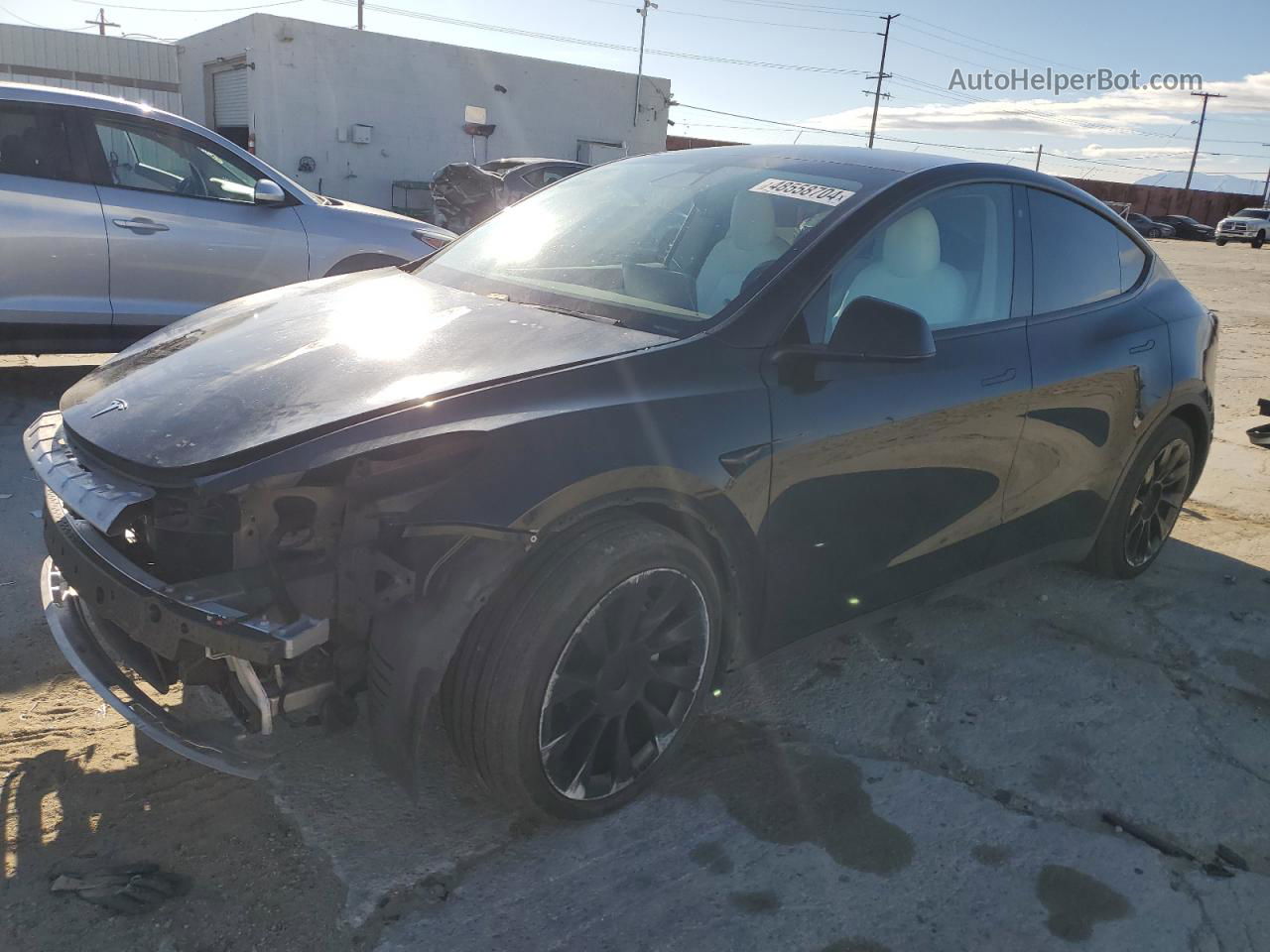 2020 Tesla Model Y  Black vin: 5YJYGDEE7LF019063