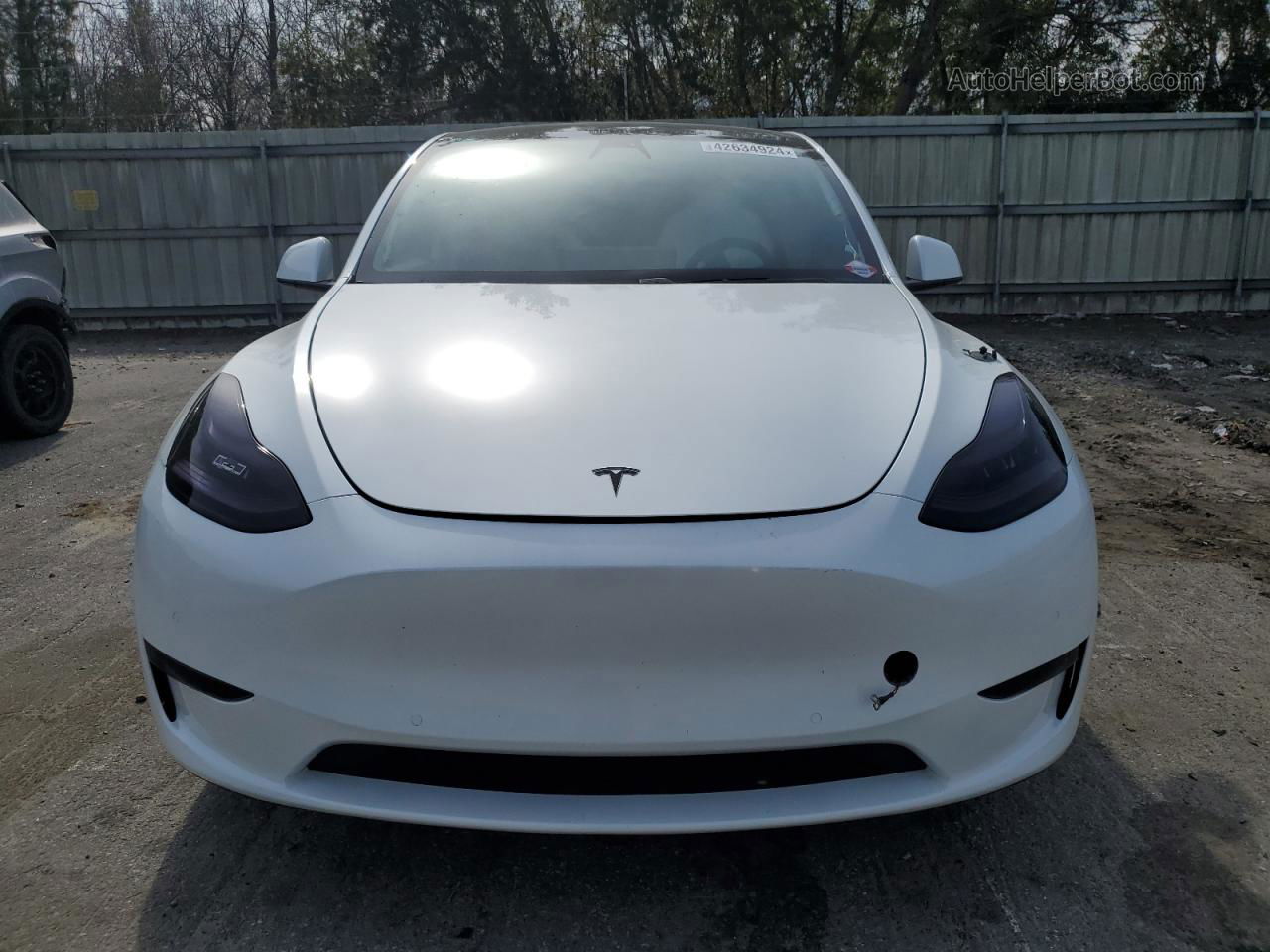 2020 Tesla Model Y  White vin: 5YJYGDEE7LF021623