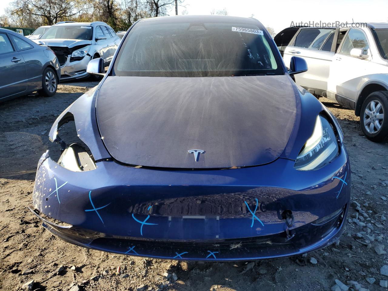 2020 Tesla Model Y  Blue vin: 5YJYGDEE7LF047848