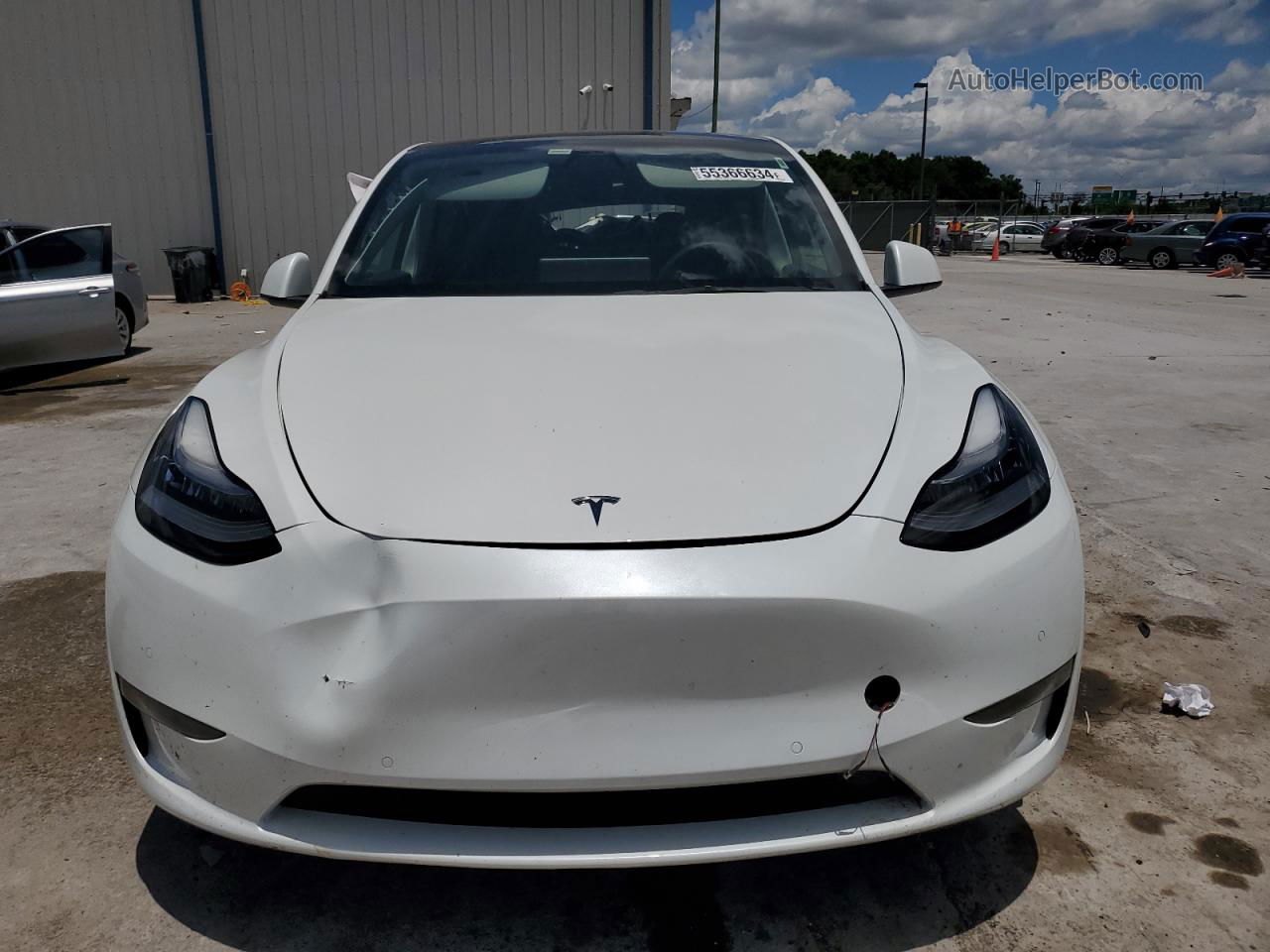 2021 Tesla Model Y  White vin: 5YJYGDEE7MF183236