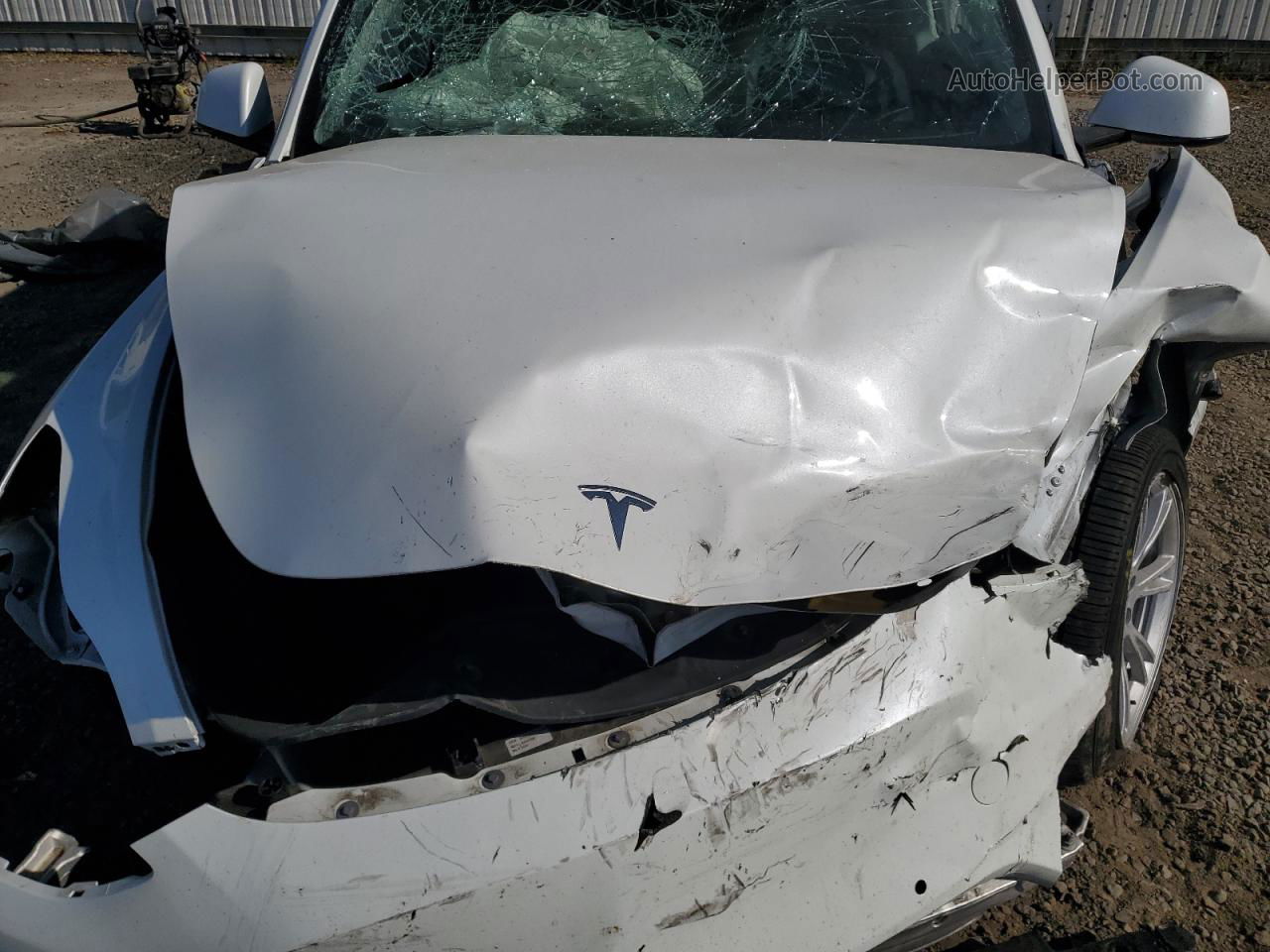 2021 Tesla Model Y  White vin: 5YJYGDEE7MF239630