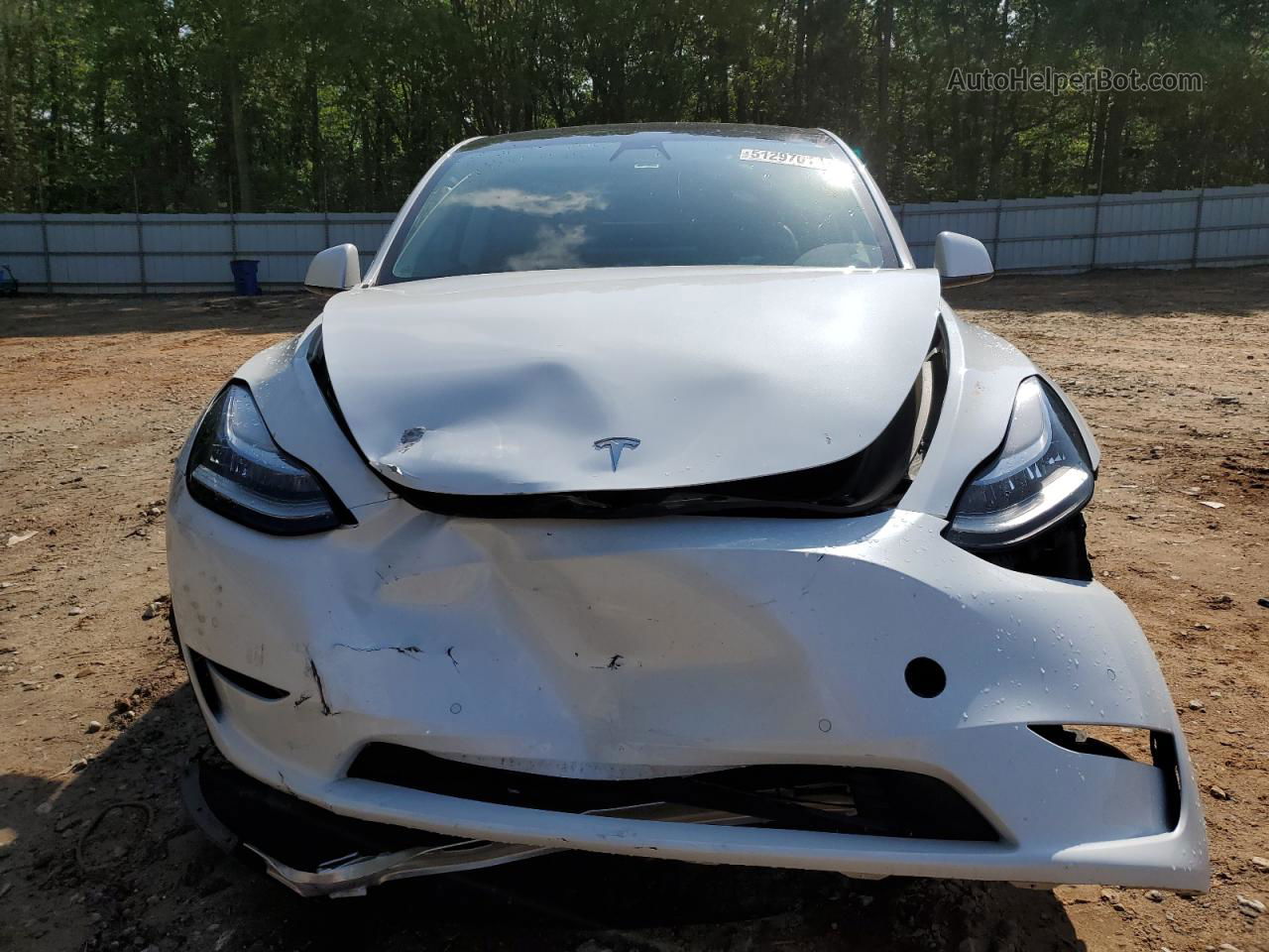 2021 Tesla Model Y  White vin: 5YJYGDEE8MF077653