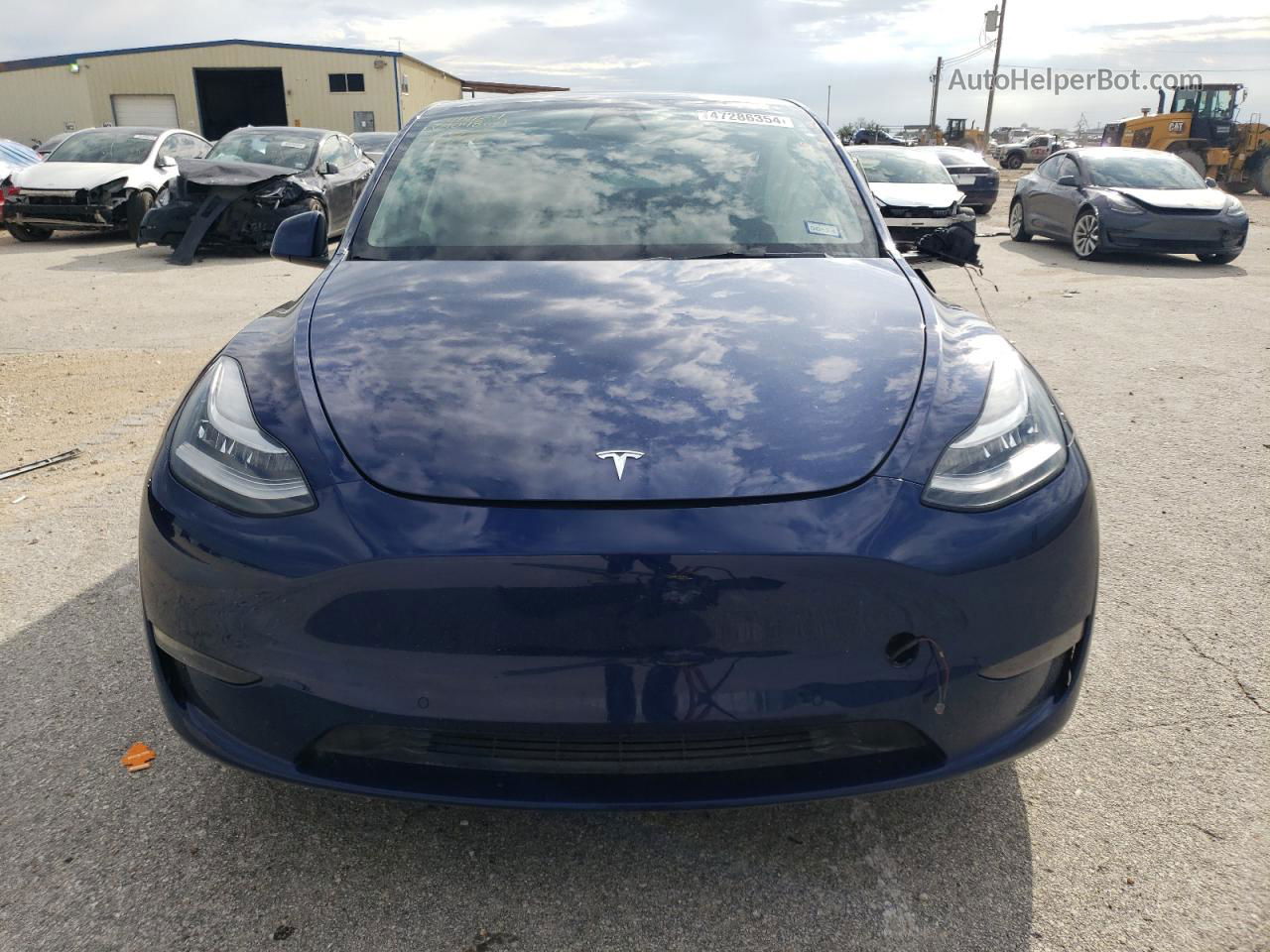 2021 Tesla Model Y  Синий vin: 5YJYGDEE8MF217796