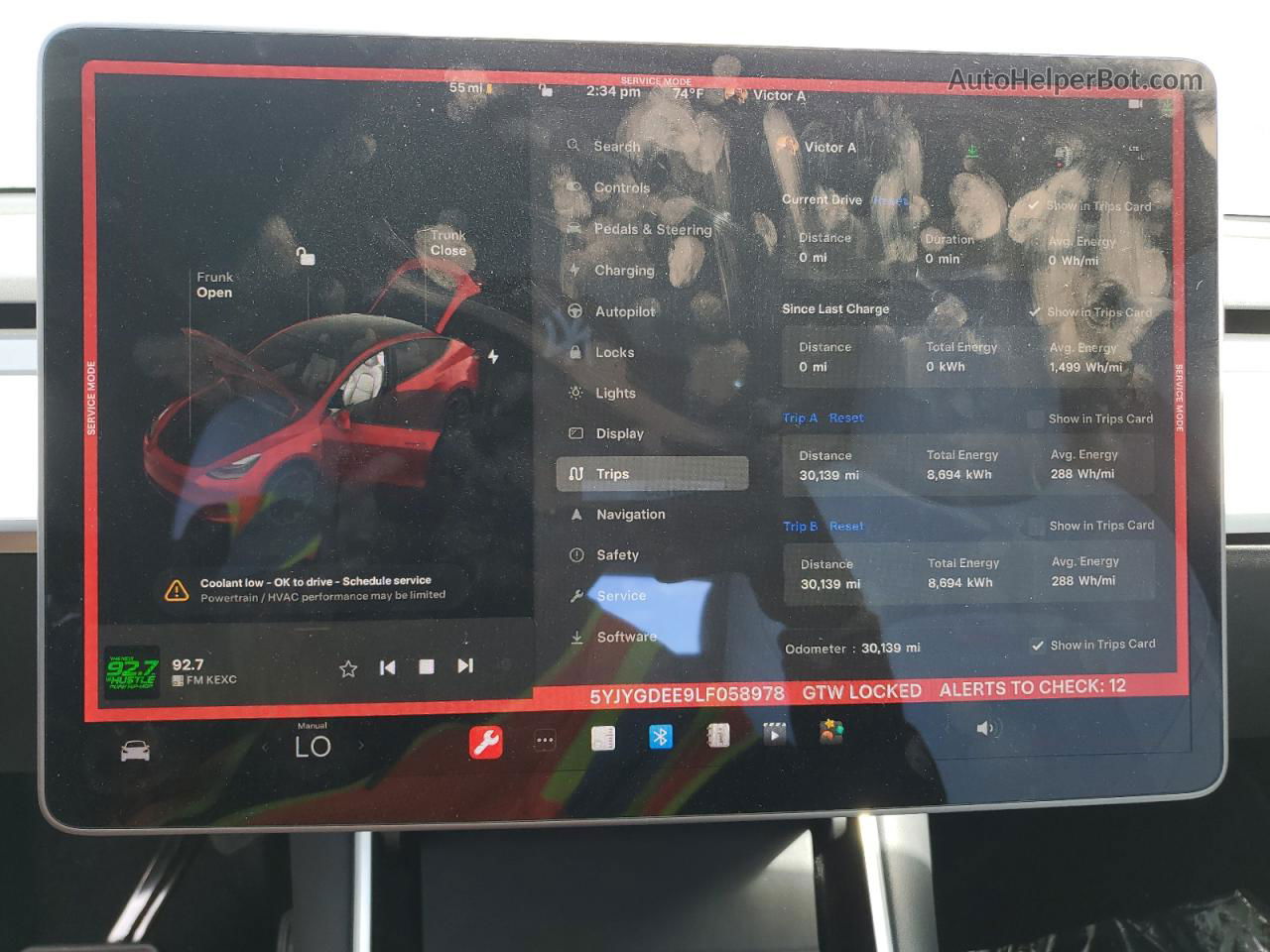 2020 Tesla Model Y  Red vin: 5YJYGDEE9LF058978