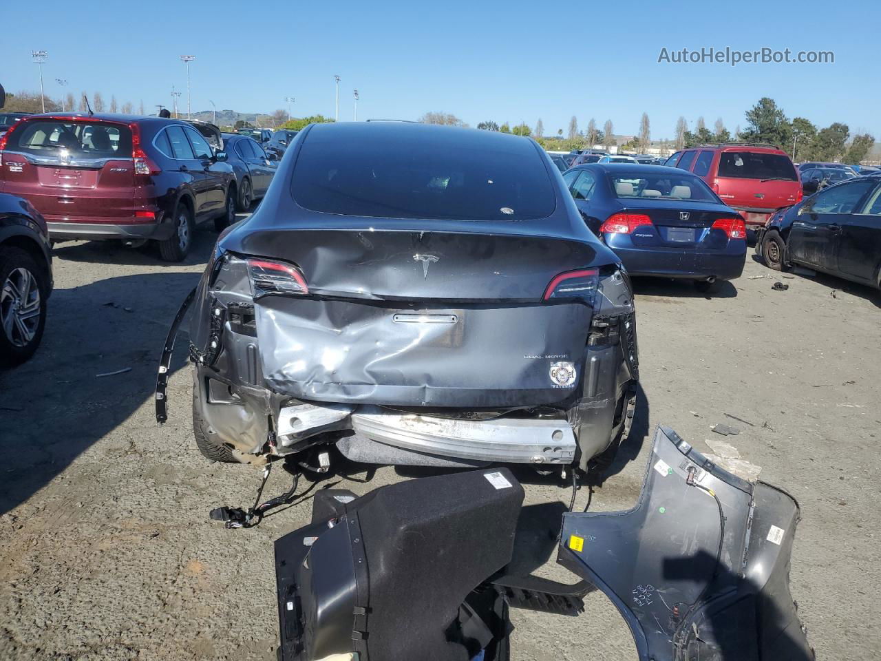 2021 Tesla Model Y  Charcoal vin: 5YJYGDEE9MF117061