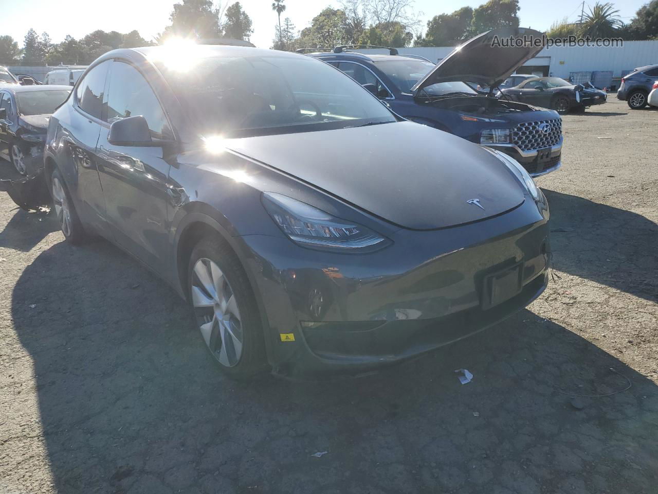 2021 Tesla Model Y  Charcoal vin: 5YJYGDEE9MF117061