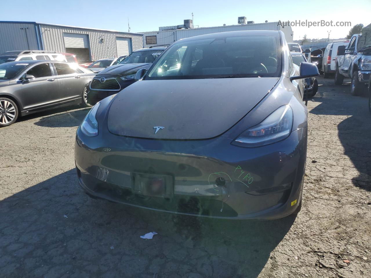 2021 Tesla Model Y  Charcoal vin: 5YJYGDEE9MF117061