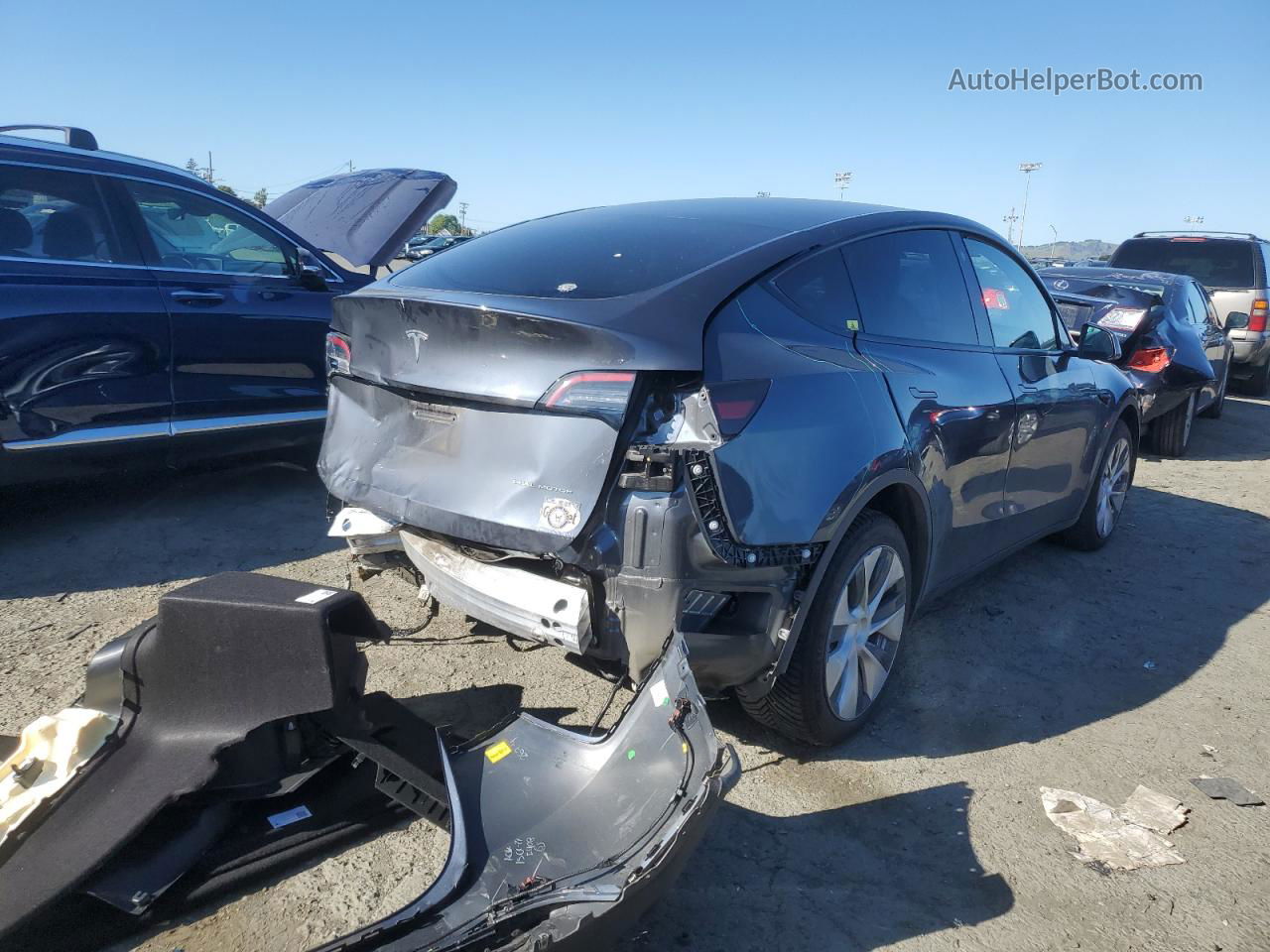 2021 Tesla Model Y  Charcoal vin: 5YJYGDEE9MF117061