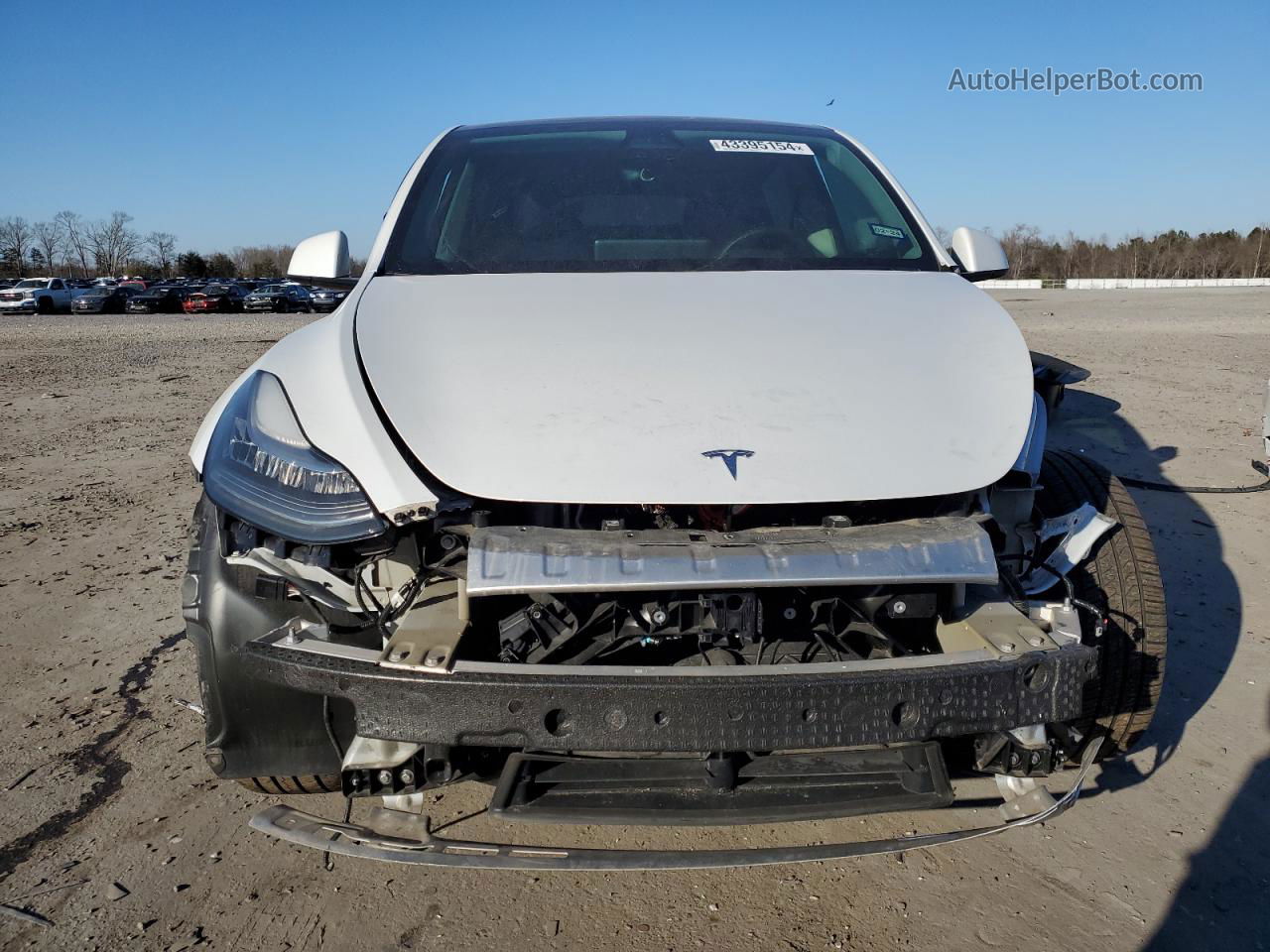 2021 Tesla Model Y  White vin: 5YJYGDEE9MF203549