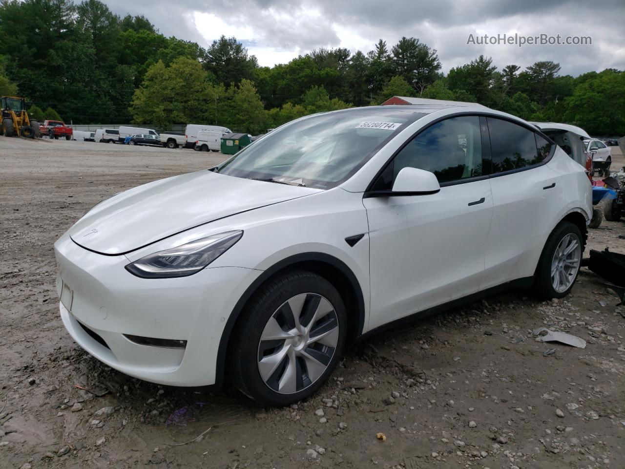 2021 Tesla Model Y  White vin: 5YJYGDEE9MF261516