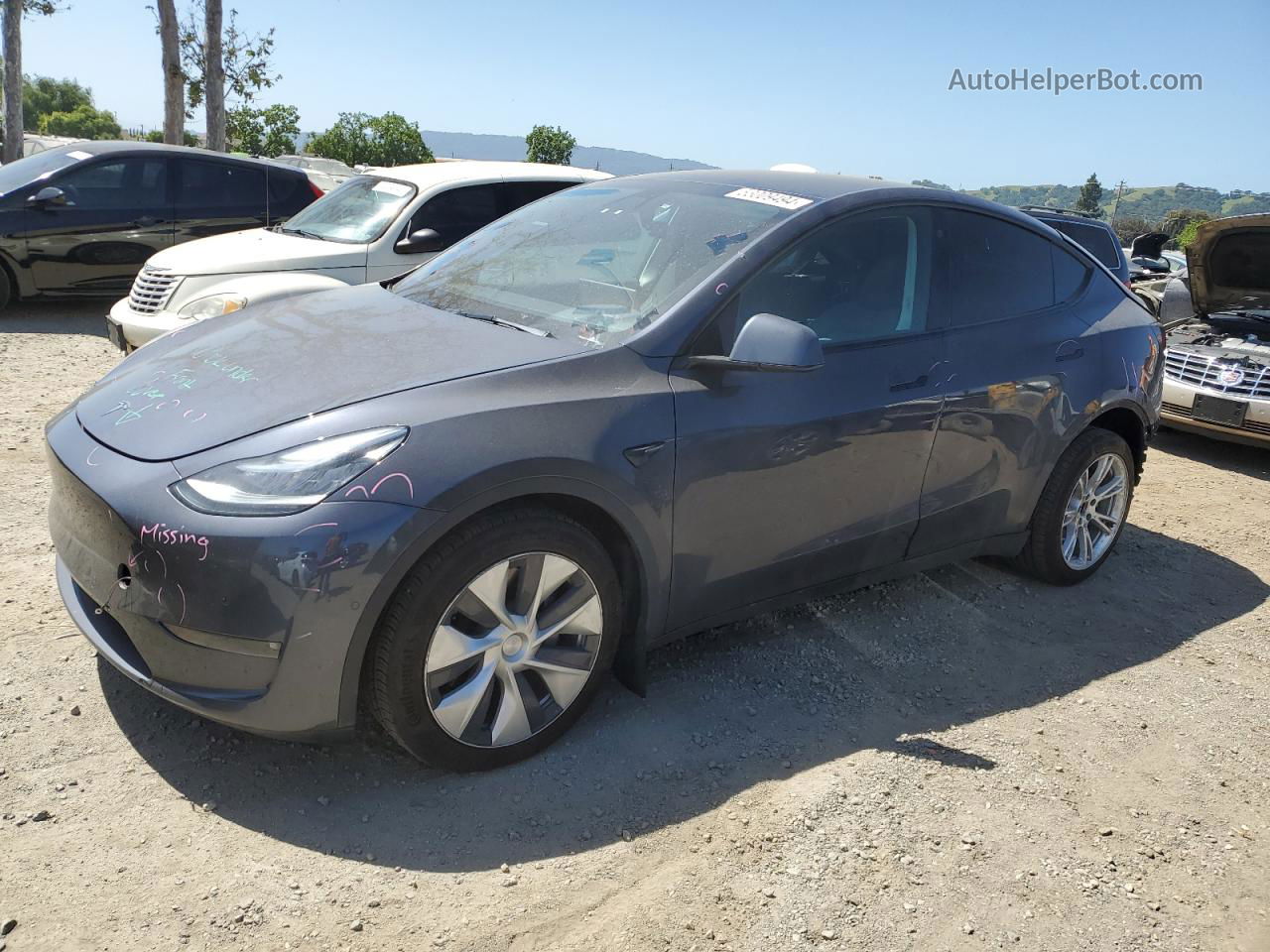 2021 Tesla Model Y  Gray vin: 5YJYGDEE9MF302369