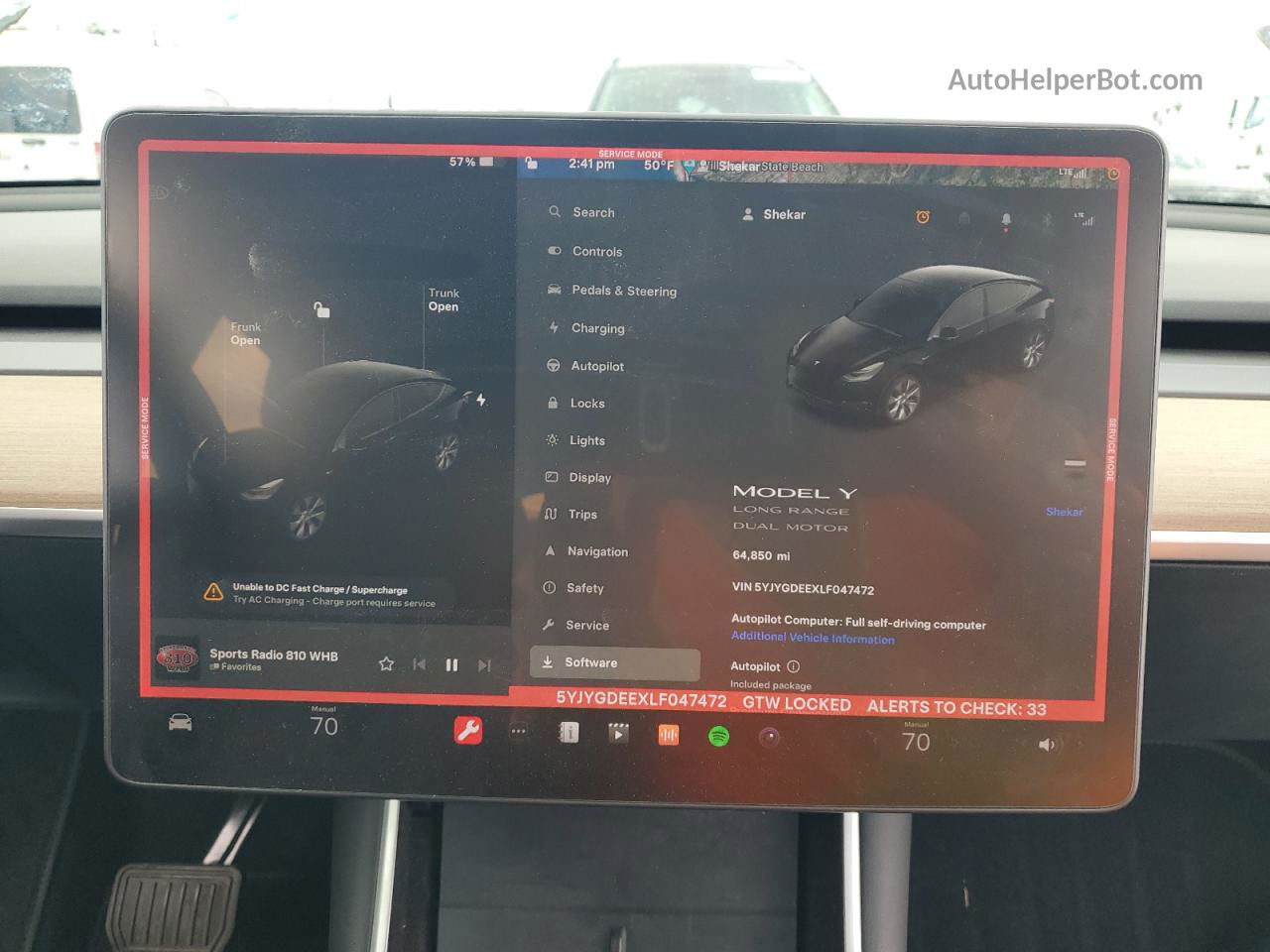 2020 Tesla Model Y  Black vin: 5YJYGDEEXLF047472