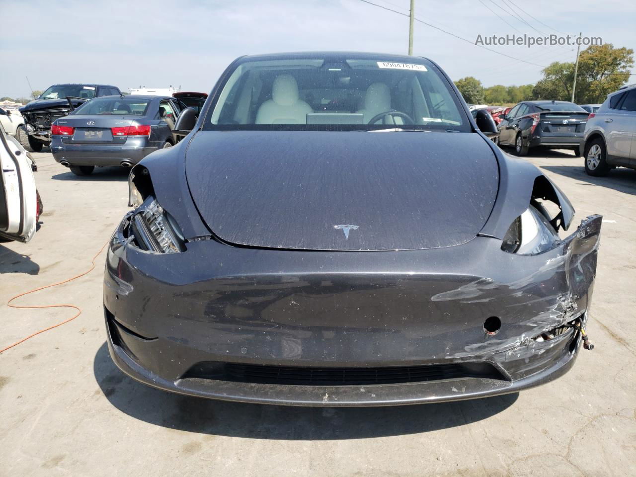 2021 Tesla Model Y  Gray vin: 5YJYGDEEXMF182498