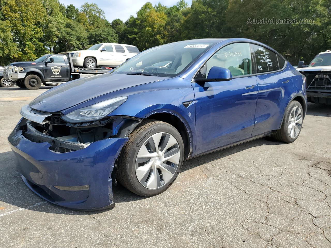 2021 Tesla Model Y  Blue vin: 5YJYGDEEXMF251853