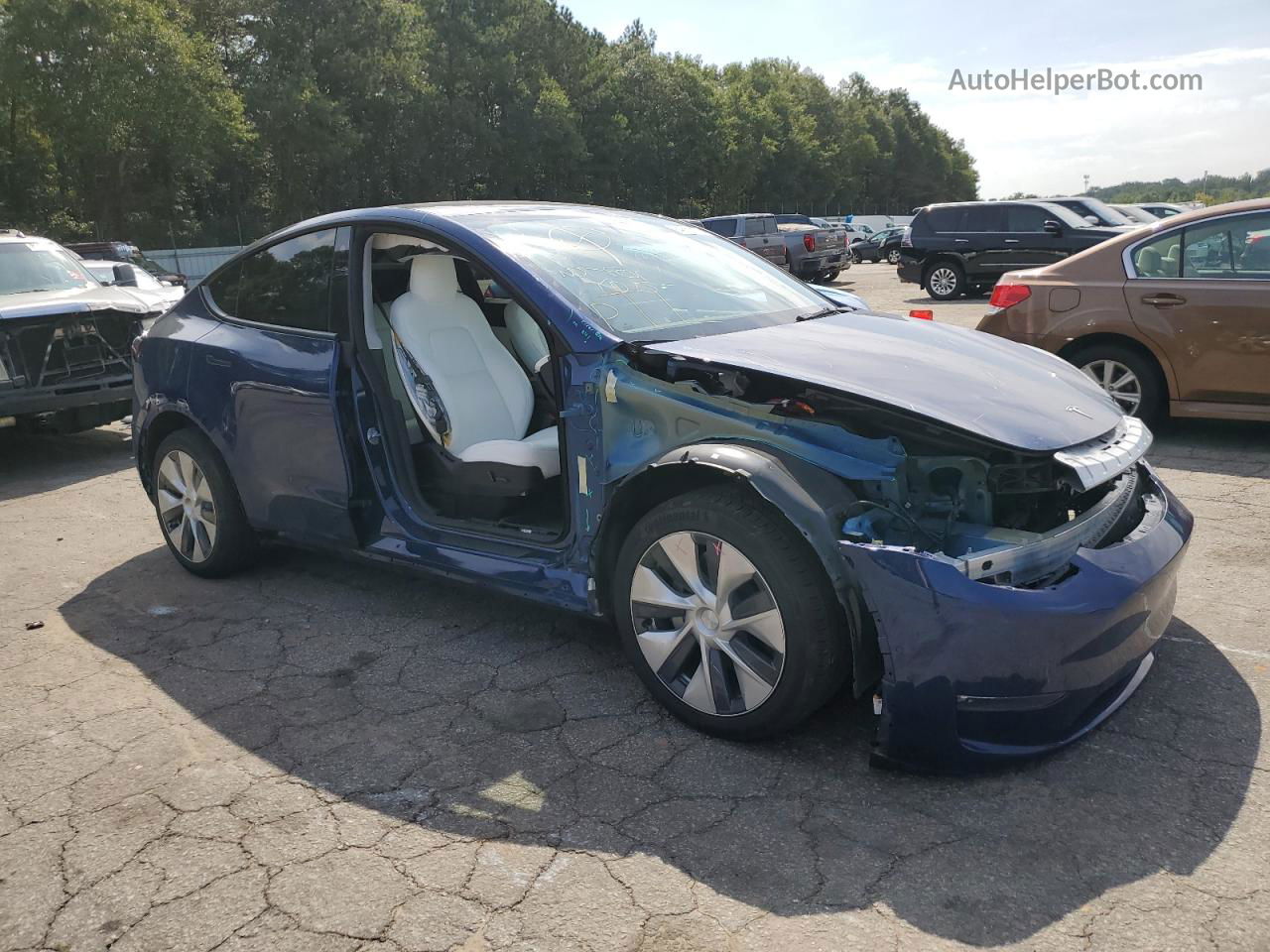 2021 Tesla Model Y  Blue vin: 5YJYGDEEXMF251853