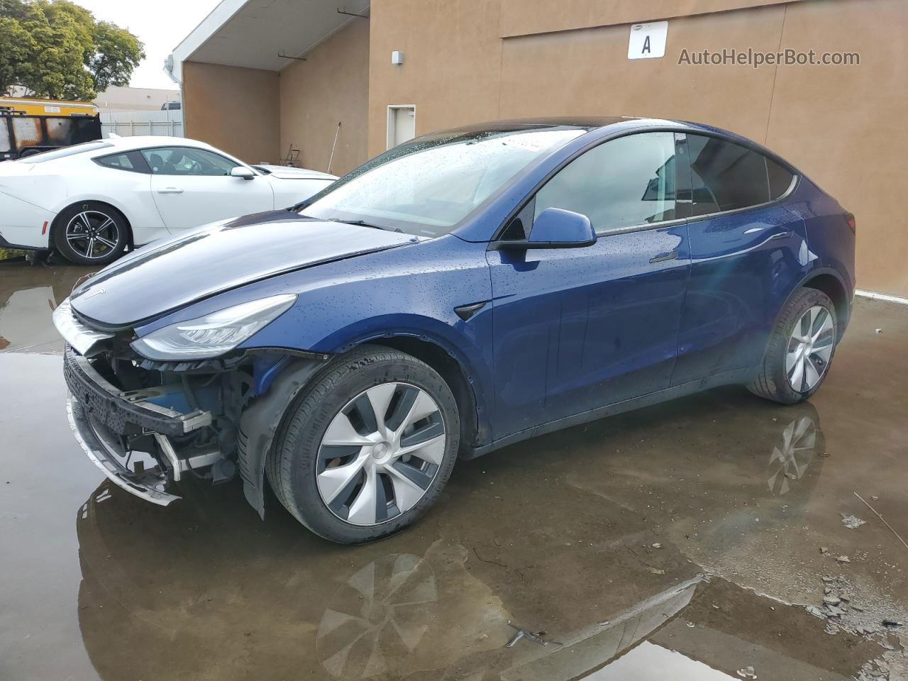 2021 Tesla Model Y  Blue vin: 5YJYGDEEXMF276381