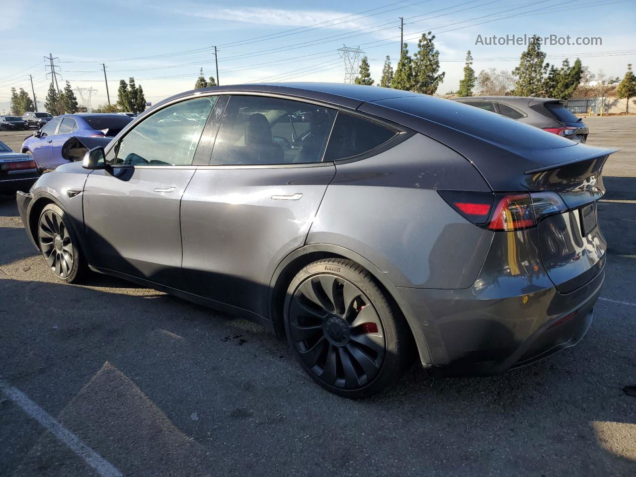 2021 Tesla Model Y  Gray vin: 5YJYGDEF5MF140944