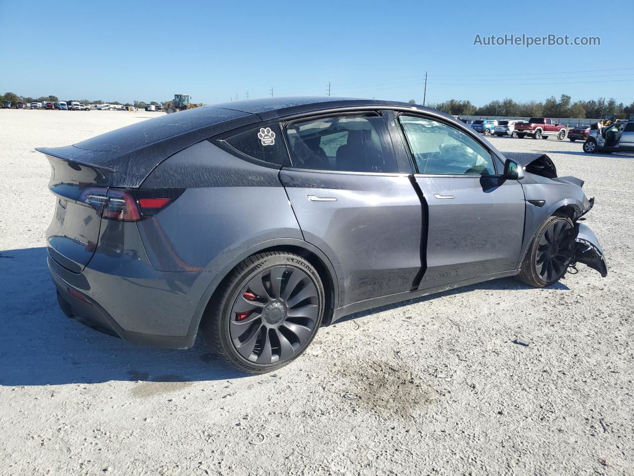 2021 Tesla Model Y  Gray vin: 5YJYGDEF8MF197476