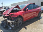 2021 Tesla Model Y  Red vin: 5YJYGDEF9MF089285