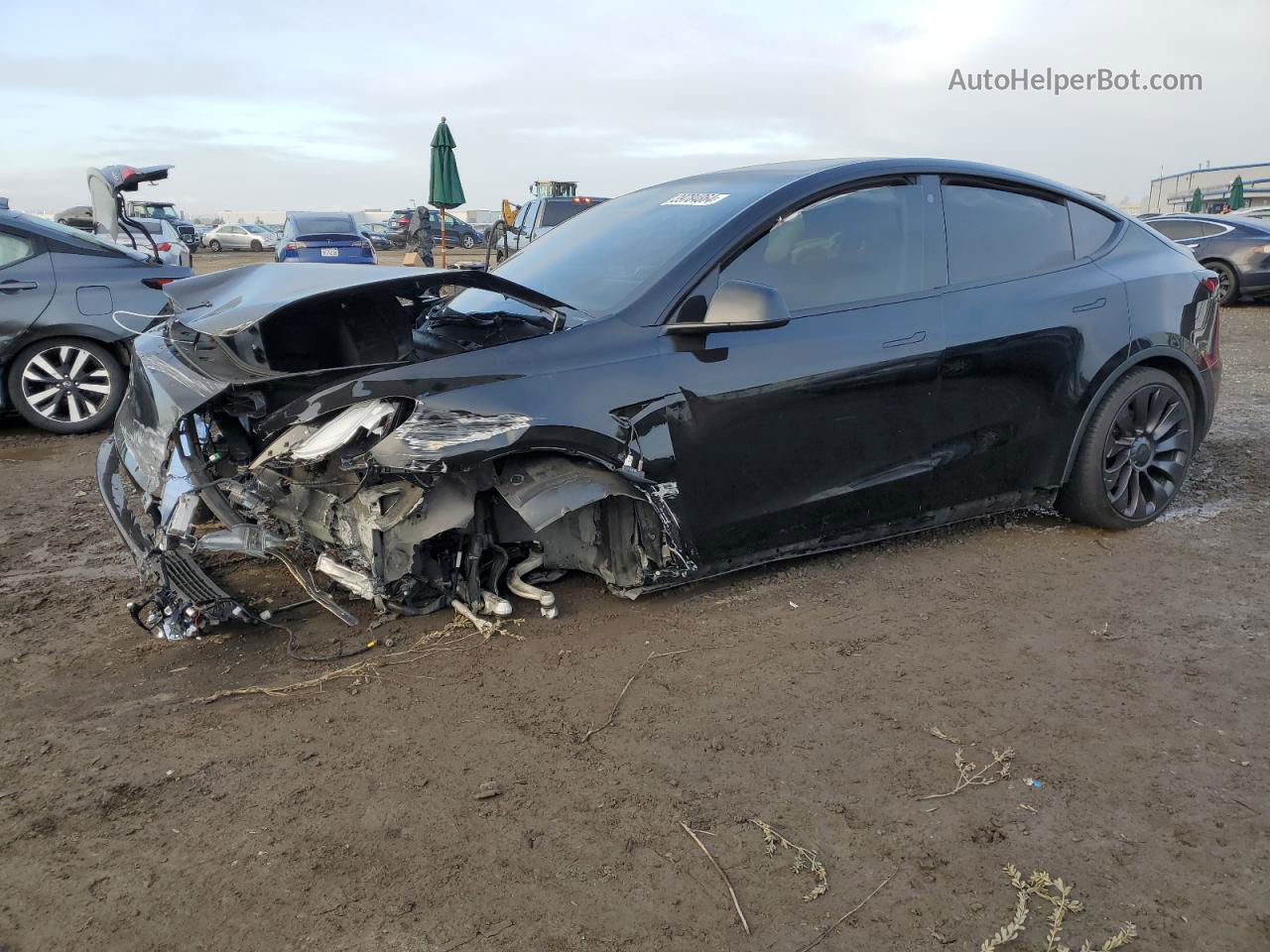 2021 Tesla Model Y  Black vin: 5YJYGDEF9MF251982