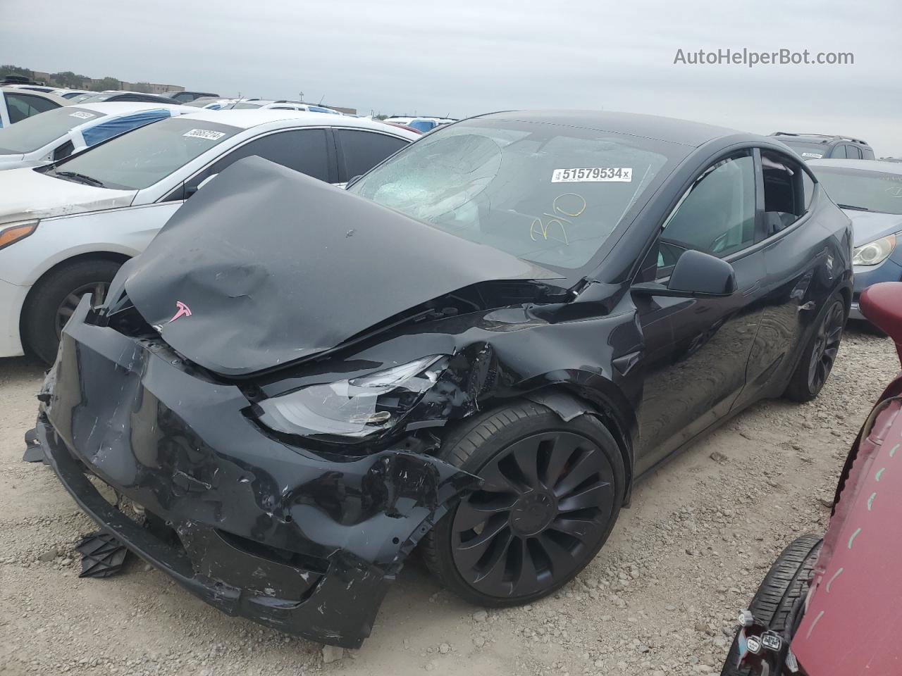 2021 Tesla Model Y  Black vin: 5YJYGDEFXMF133519