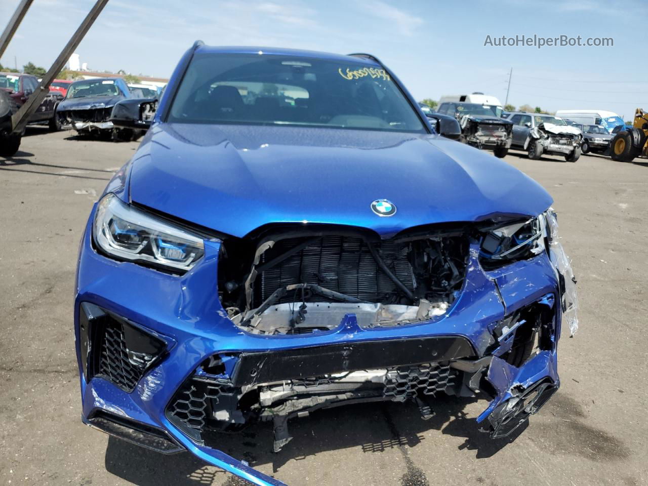 2020 Bmw X5 M Синий vin: 5YMJU0C07L9C84080