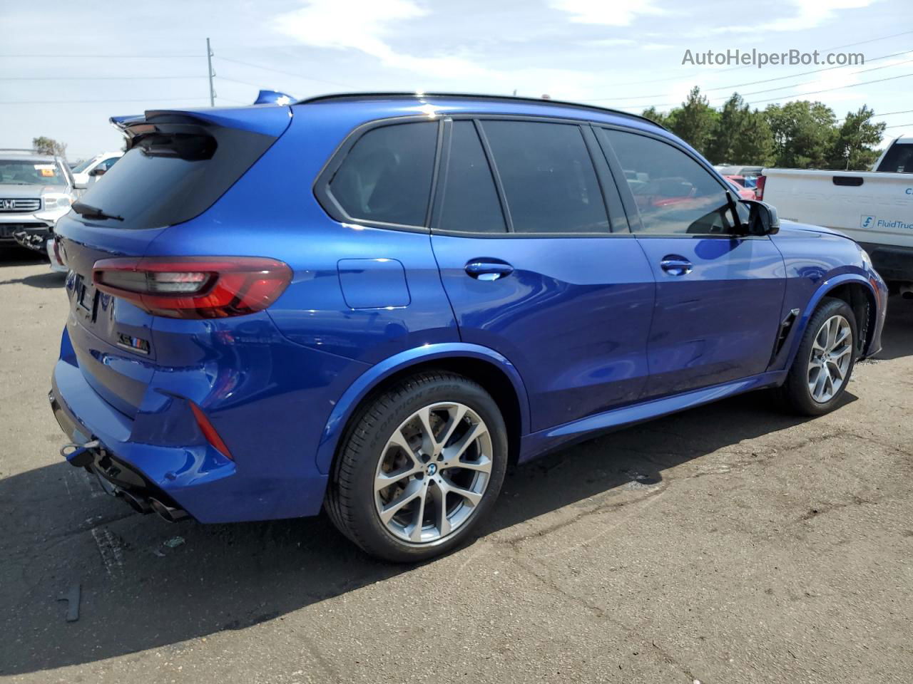 2020 Bmw X5 M Синий vin: 5YMJU0C07L9C84080