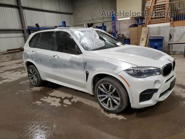 2015 Bmw X5 M White vin: 5YMKT6C52F0C89637