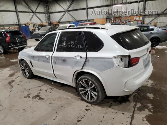 2015 Bmw X5 M White vin: 5YMKT6C52F0C89637