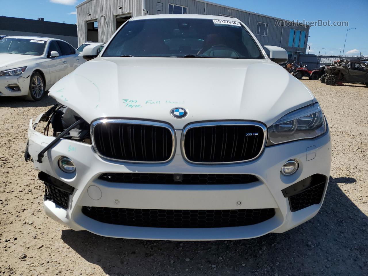 2016 Bmw X6 M White vin: 5YMKW8C53G0R43501