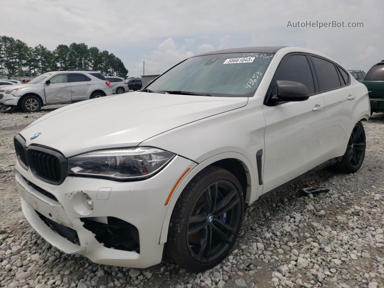 2016 Bmw X6 M White vin: 5YMKW8C54G0R43653