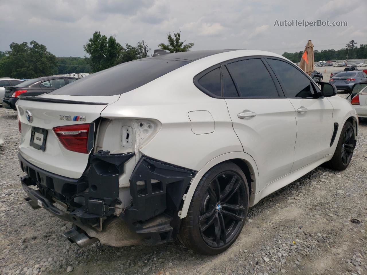 2016 Bmw X6 M White vin: 5YMKW8C54G0R43653