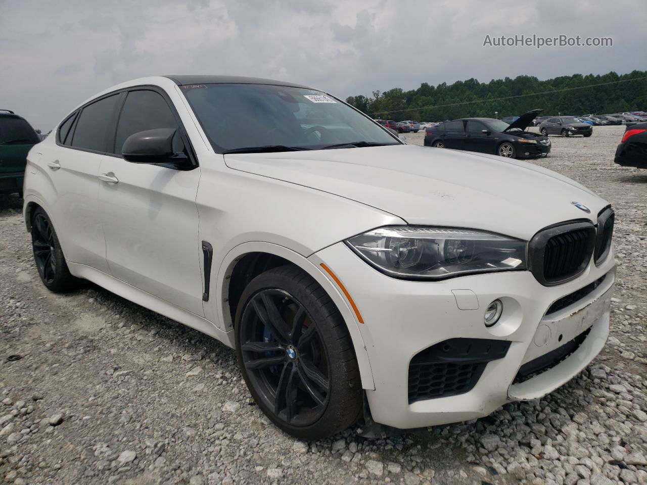 2016 Bmw X6 M White vin: 5YMKW8C54G0R43653