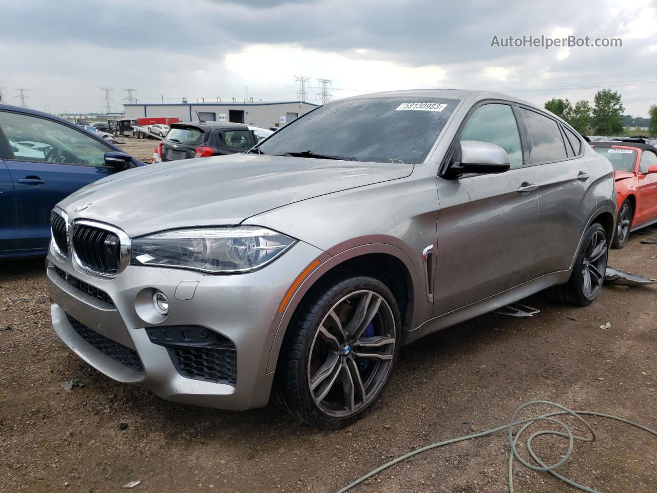 2016 Bmw X6 M Серебряный vin: 5YMKW8C58G0R43686