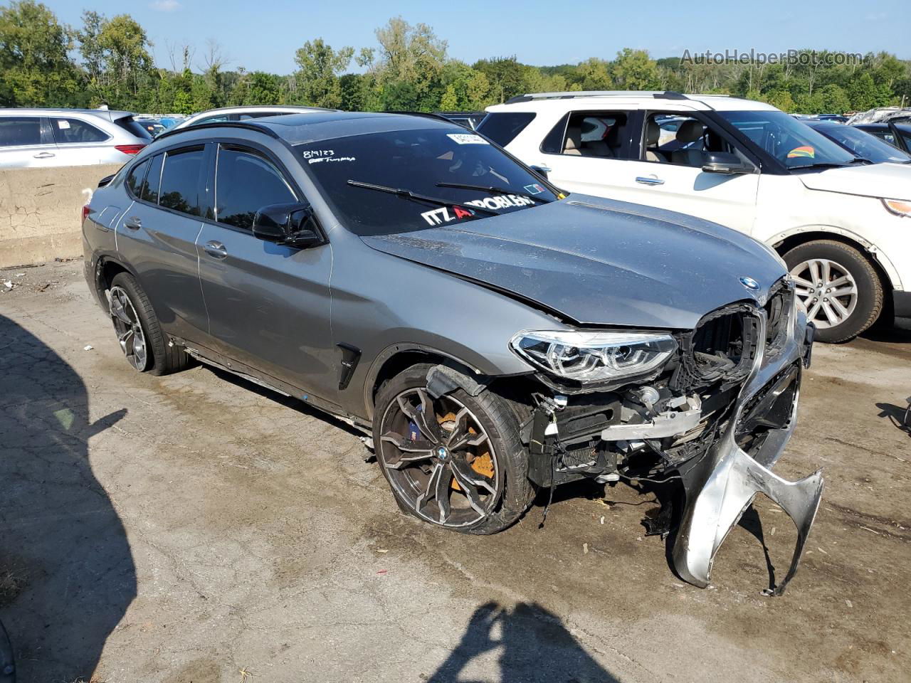 2021 Bmw X4 M Competition Gray vin: 5YMUJ0C0XM9H17382